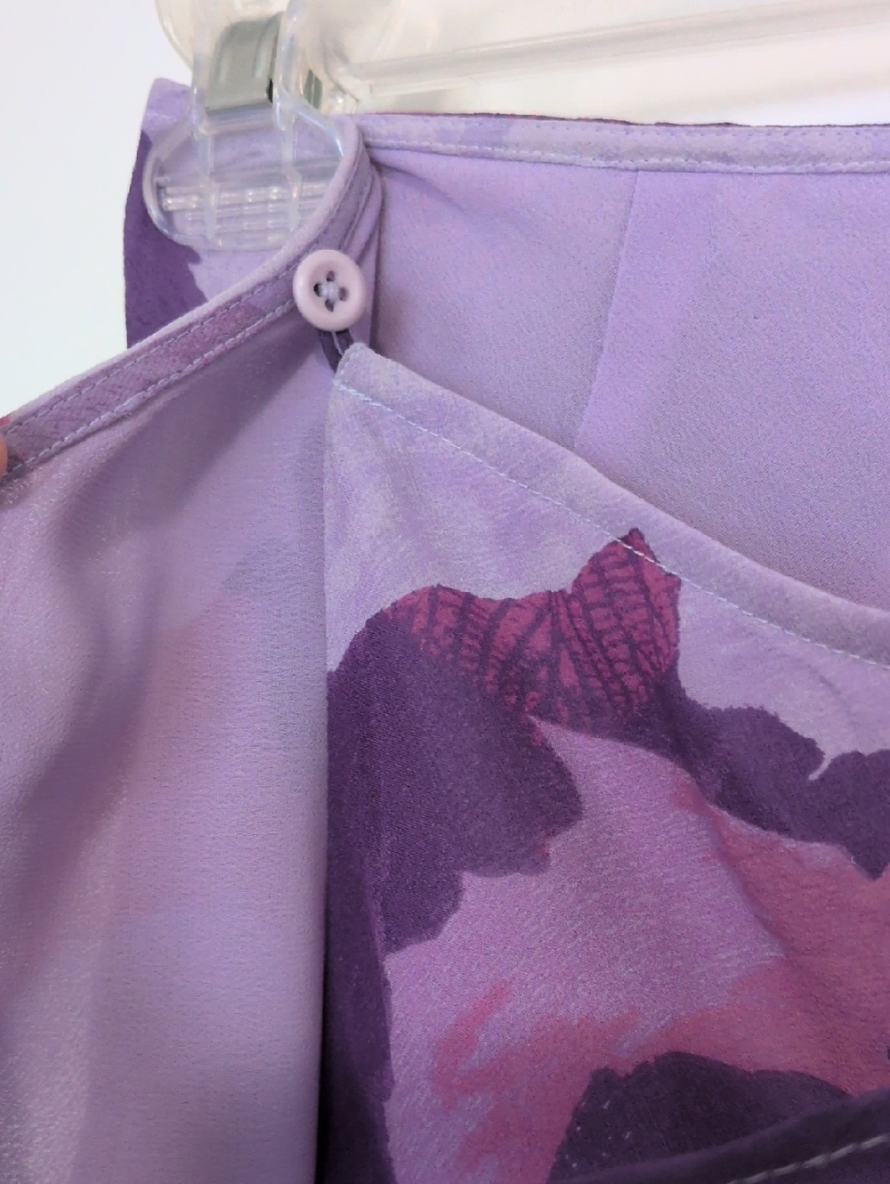 Vintage Express Purple Silk Wrap Skirt - Picture 11 of 11